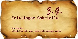 Zeitlinger Gabriella névjegykártya